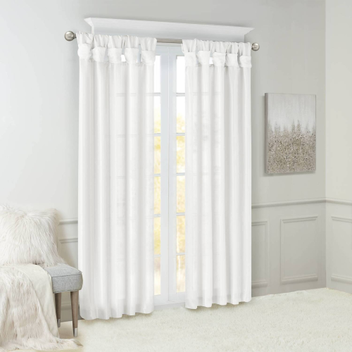 Madison Park 1-Panel Natalie Room Darkening Twisted Tab Lined Window Curtain