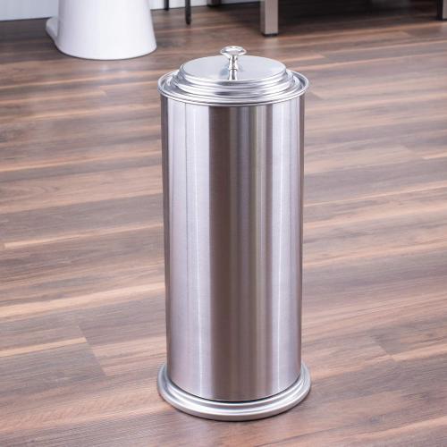 JS Jackson Supplies Free Standing Extra Large Toilet Paper Holder - Stainless Steel