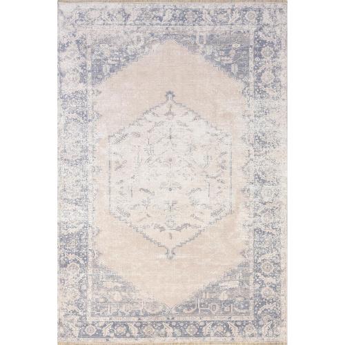 Nuloom SpinClean Sol Light Grey/Blue, 8'x10', Vintage, Soft and Cozy, High Traffic, Stain Resistant, Easy Clean, Durable, Machine Washable Area Rug for Bedroom, Living Room, Dining, Den, Foyer