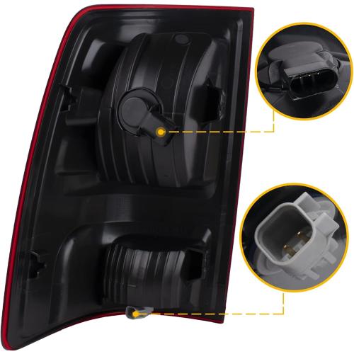 Boine Right Side Tail Light Compatible With 2009-2018 Dodge Ram 1500 2500 3500 - Bulb Included (Right Passenger Side)
