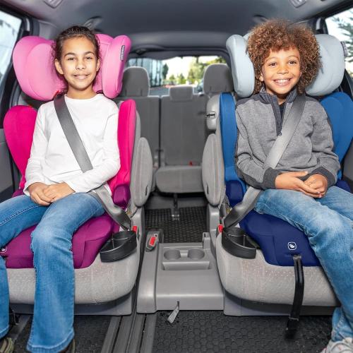 Diono Cambria LE, 2-in-1 Belt Positioning Booster Seat,Backless and High-Back Booster seat for Children from 40—120 lb,17 Wide,6 Headrest Positions,Lightweight with Latch,Blue
