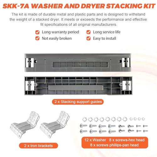 (2026 UPGRADED) SKK-7A SKK8K Dryer Stacking Kit by Beaquicy - Replacement for Samsung 27-Inch Front-Load Washers and Dryers - Samsung laundry stacking kit Replaces SKK-7A, SK-5A, SK-5AXAA, SKK-8K