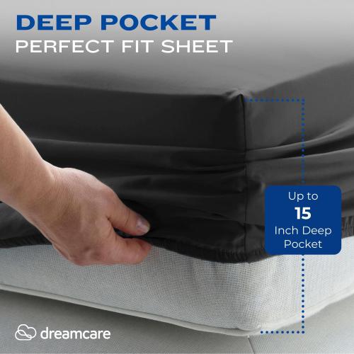 DREAMCARE Twin XL Sheets - 4pc Breathable Cooling Sheets Twin XL Sheet Sets