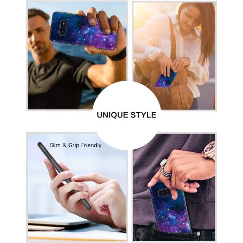 BENTOBEN for Galaxy S10e Case, Phone Case Samsung S10e, Slim Fit Glow in The Dark Shockproof Protective Hybrid Hard PC Soft TPU Bumper Drop Protection Non-Slip Girls Women Cover, Nebula/Space Design