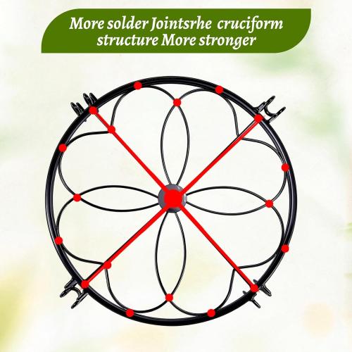 1/2/4 Pack 10/12 Inch Heavy Duty Iron Plant Stands - Rustproof Metal Flower Pot Holder for Indoor Outdoor Use, Round Wrought Iron Planter Stand for Corner Gardening, Patio, Balcony Decor- Black (12IN1PCS)