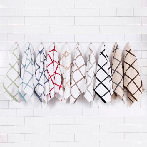 All-Clad Checked Kitchen Towel: Highly Absorbent, Super Soft Long Lasting - 100% Cotton, 17x30 Tea Towel for Cleaning & Drying Dishes, Pans, Glassware, or Countertops, (2Pack), Cappuccino