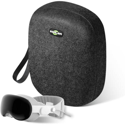 sarlar Hard Carrying Case for Oculus Meta Quest 3/3S/Apple Vision Pro M5/M2/Galaxy XR VR Headset and Controller Accessories, Minimalist Aesthetic for Travel and Home Storage, Black