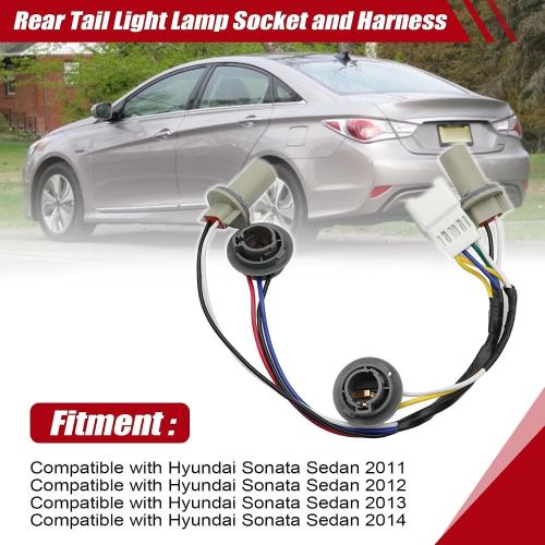 Rear Tail Light Lamp Socket&Harness fit for Hyundai Sonata Sedan 2011-2014