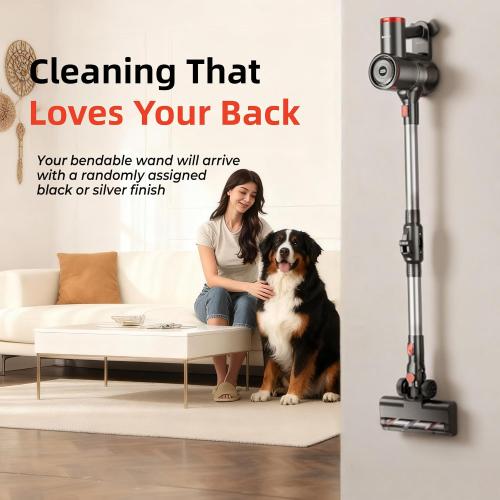 Cordless Vacuum Cleaner with Back-Saving&Self-Standing,450W/40Kpa Powerful Suction Stick Vacuum Cleaners for Home,45Min Stick Vacuum Cordless for Hard Floors,Carpets,Pet Hair,Car