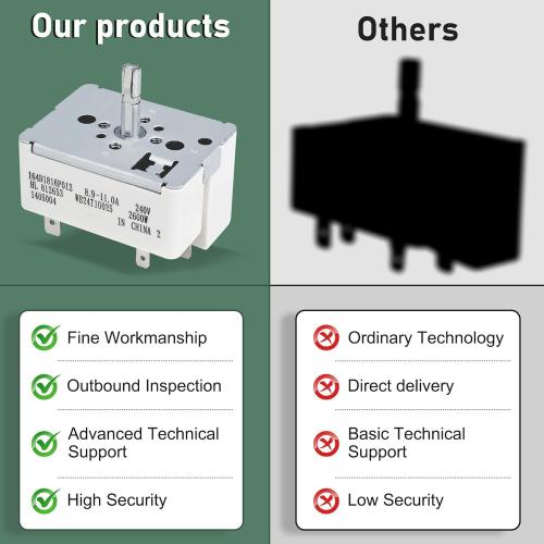 Wb24t10025 Infinite Switch Replace for GE Stove Parts, 8 Inch