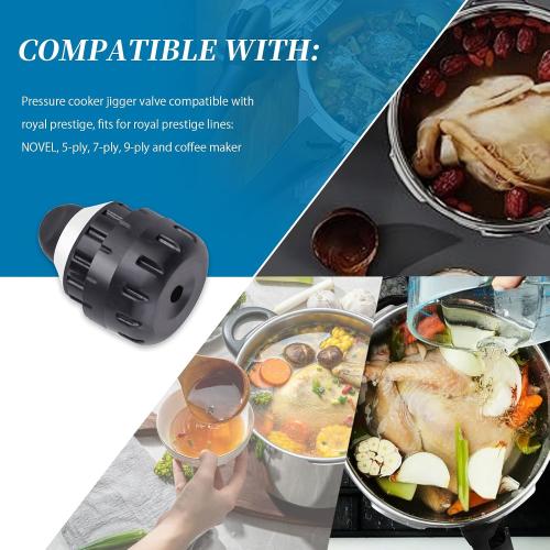 1Pc Pressure Cooker Jigger Valve,Black,High Temperature Resistance
