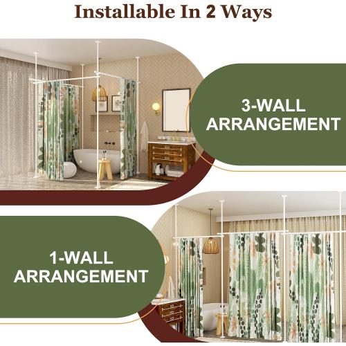 Goovilla Room Divider for Room Separation, 4-10ft(H) 28-171inch(W), White