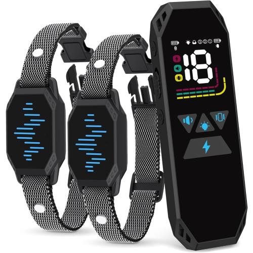 Dog Training Collar with Remote Control 2 Pack, 2500ft Control Range, 4 Training Modes, IP67 Waterproof E Collar for All Breeds, Small Medium Large Dogs
