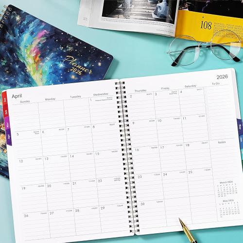 2026 Planner - 2026 Planner Weekly and Monthly from Jan. 2026 - Dec. 2026, Calendar 2026 Planners with Monthly Tabs and Inner Pocket, 8.5 x 11