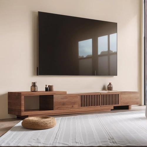 Mid Century Modern Extendable TV Stand，Walunt