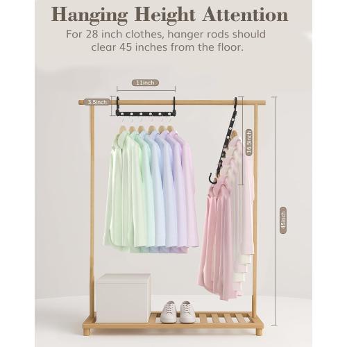 Space Saving Hangers for 144 Clothes, Reinforced Collapsible Hangers