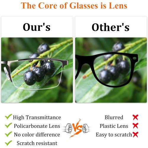 Lcbestbro Reading Glasses for Men, 2.0 Blue Light Blocking Reading Glasses Metal Readers