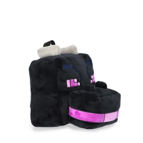 Minecraft Boys Ender Plush Backpack, 12.5 Black