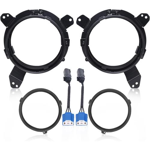 Headlight Mounting Bracket Aluminium Alloy Omni-Directional Adjustment Headlights Bracket Replacement Compatible with Jeep Wrangler JL JLU 2018-2024 (Black)