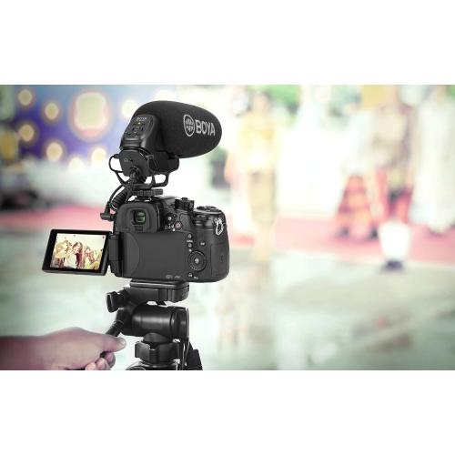 Boya BY-BM3031 – Supercardioid Condenser Microphone That Delivers Sound for DSLRs, camcorders, Audio recorders and More, Black