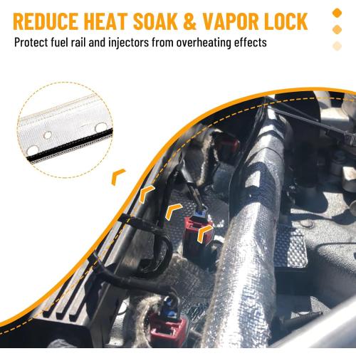 Fuel Rail & Injector Cover Kit Heat Shield Kit 010378