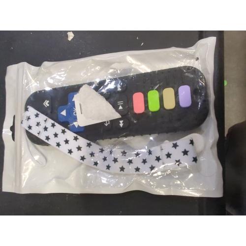 Chuya Baby Teether Toy Chew Toys for Babies 3-24 Months TV Remote Control Shape Teething Relief for Infants (Black)