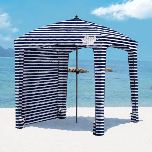 Beach Cabanas for Sand, Beach Canopy with Sandbags & Changing Room 6' | 6' x 6' for 3-4 Person, Detachable Side Wall, Storage Pockets, Easy Set Up Sun Shelter, UPF 50  & Roof Vent, Jervis Bay