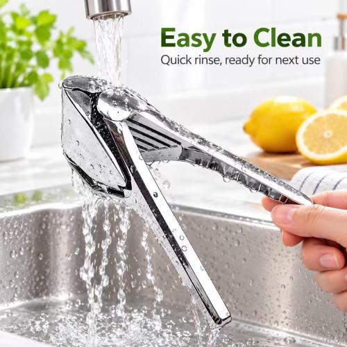 Zinc Alloy Manual Lemon Squeezer with Ergonomic Long Handle