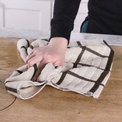 2packs All-Clad Checked Cotton Kitchen Towel, Almond