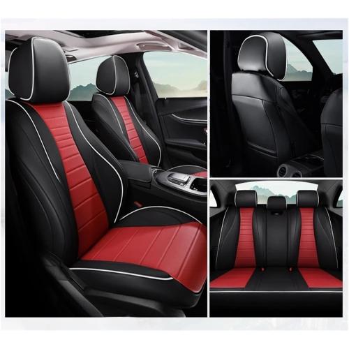 Custom Luxury Car Seat Covers Compatible with Mondeo Mk4 Ranger Mustang Explorer Focus 2 3 Fiesta Kuga Fusion Auto Interior Accessories(Full Set- maroon)