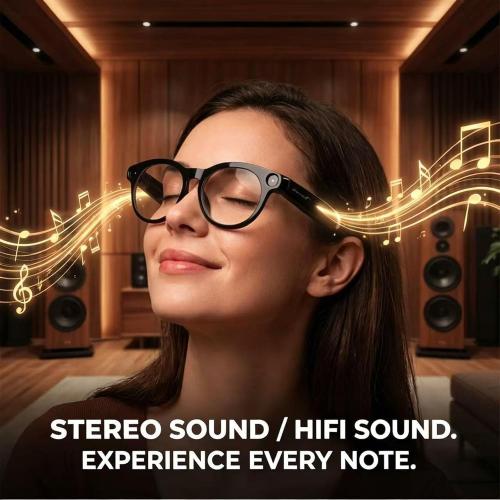 AI Smart Glasses with Camera, 4K HD Video Recording Sunglasses