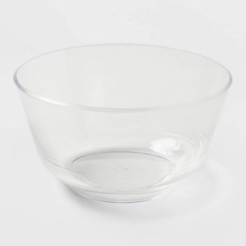 211oz Large Plastic Serving Bowl - Room Essentials™: Clear BPA-Free Trifle, Salad, Popcorn Bowl, Dishwasher-Safe