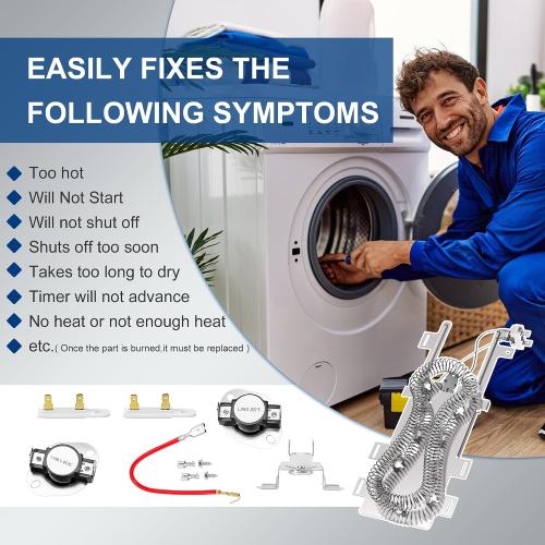 wp8544771 Heating Element Kit for Whirlpool Duet Dryer by Sikawai