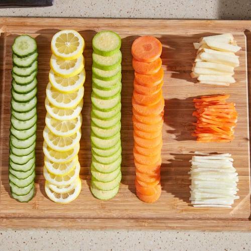 ONCE FOR ALL Safe Mandoline Slicer Kitchen, All in 1 Vegetable Slicer, Gray
