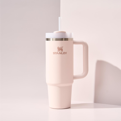 Stanley The Quencher H2.0 FlowState 30 oz Rose Quartz BPA Free Double-wall Vacuum Insulated Tumbler