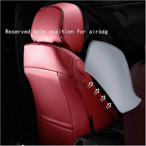 Custom Luxury Car Seat Covers Compatible with Mondeo Mk4 Ranger Mustang Explorer Focus 2 3 Fiesta Kuga Fusion Auto Interior Accessories(Full Set- maroon)