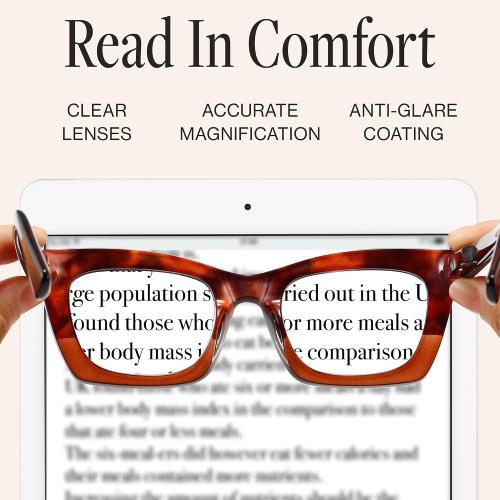 CCVOO Stylish Reading Glasses for Women, Stylish Eyeglasses, Blue Light Readers, Cheaters