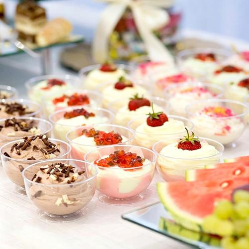 Zezzxu 100 x 2 oz Mini Dessert Cups, 2.5 Inch Round