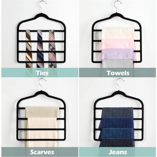 Velvet Pant Clothes Hanger Space Saving Non Slip Hanger Jean Slack Hangers