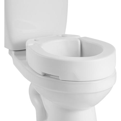 VEVOR Raised Toilet Seat, 300 lbs Load Capacity, 3.5-Inch Lift Height, Commode Elevated Toilet Seat Riser with Enlarged Opening for Seniors, Elderly, Handicap, Disabled, and Adults, Fits Round Bowl