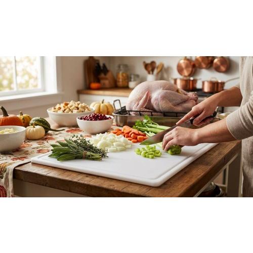 Extra Large Plastic Cutting Board, White