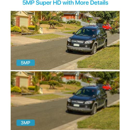 ZOSI 5MP 3K Add-on PoE Camera, Wired Bullet Surveillance IP Camera