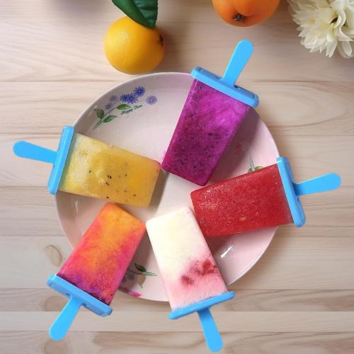 12 Cavities Popsicles Molds, Popsicle Molds with Built-in Popsicle Stick | Alinana Without BPA DIY Popsicle Molds with Cleaning Brush and Funnel