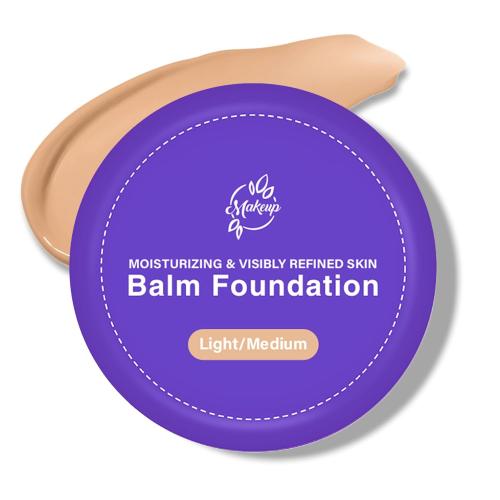 Balm Foundation for Mature Skin - Age-Defying Makeup Foundation with Hydrating Medium Coverage for Older Women, Vegan Non-Settling Formula Blurs Appearance of Fine Lines, Satin Finish (Light/Medium)