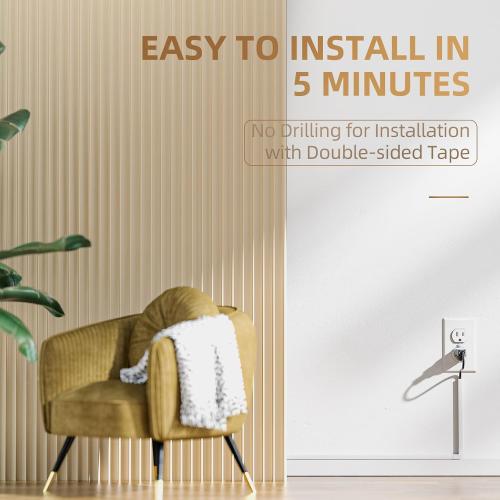 Delamu Cord Hider, Cord Covers for Wires on Wall, One-Cord Cable Hider, Self-Adhesive Wire Hiders Wire Covers for TV Cords on Wall, Easy Mount Cable Cover Management Kit, 6X W0.59 H0.4in, White