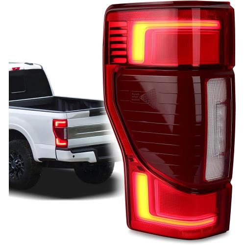 LED Tail Lights Compatible with 2020 2021 2022 Ford F250/F350 Super Duty LARIAT/King Ranch/Platinum/Limited taillights Assembly LC3Z13405E FO2800282 (Blindsport Bracket & Left Driver Side)