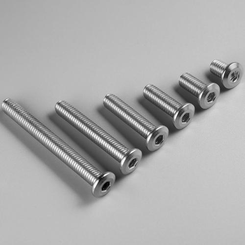 1/4-20 Bolt, 30Pcs 1/4-20 x 1-1/4 Flat Head Hex Socket Cap Screws, 304 Stainless Steel 18-8 Furniture Bolts, Full Thread (with Hex Spanner)