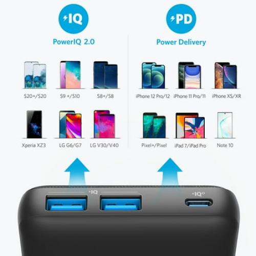 Anker PowerCore III Sense 20K USB-C Portable Battery Charger - Black
