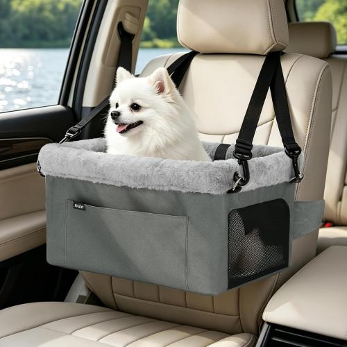 JOEJOY Deluxe Dog Booster Seat with Sturdy Metal Frame and Safety Leash