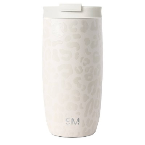 Simple Modern 16oz Voyager Leopard Travel Mug Cream